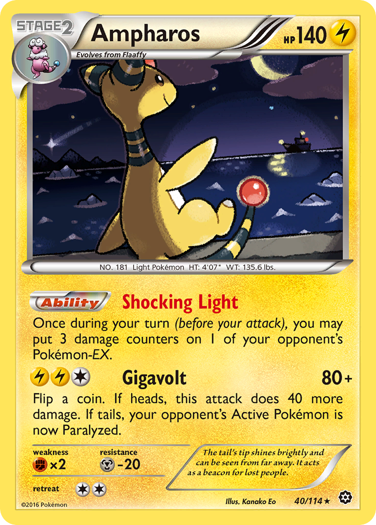 Ampharos — XY - Steam Siege #40/114