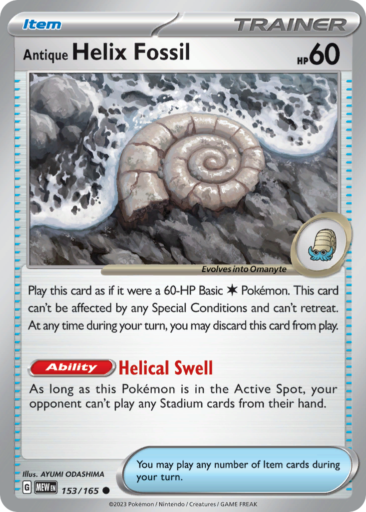 Antique Helix Fossil — SV: Scarlet & Violet 151 #153/165