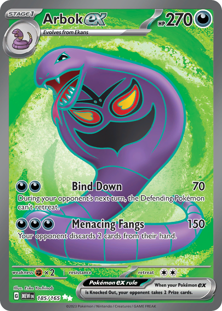 Arbok ex — SV: Scarlet & Violet 151 #185/165