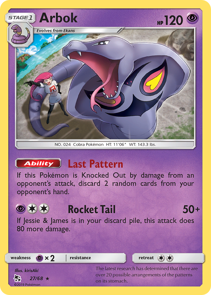 Arbok — Hidden Fates #27/68