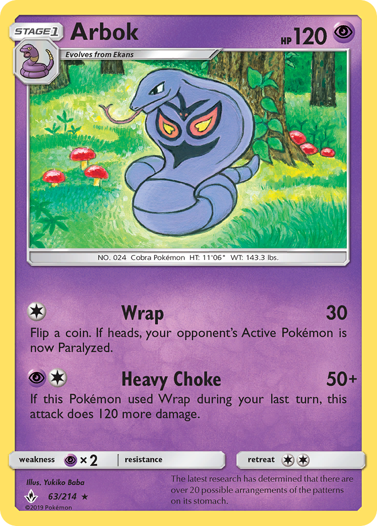 Arbok — SM - Unbroken Bonds #63/214