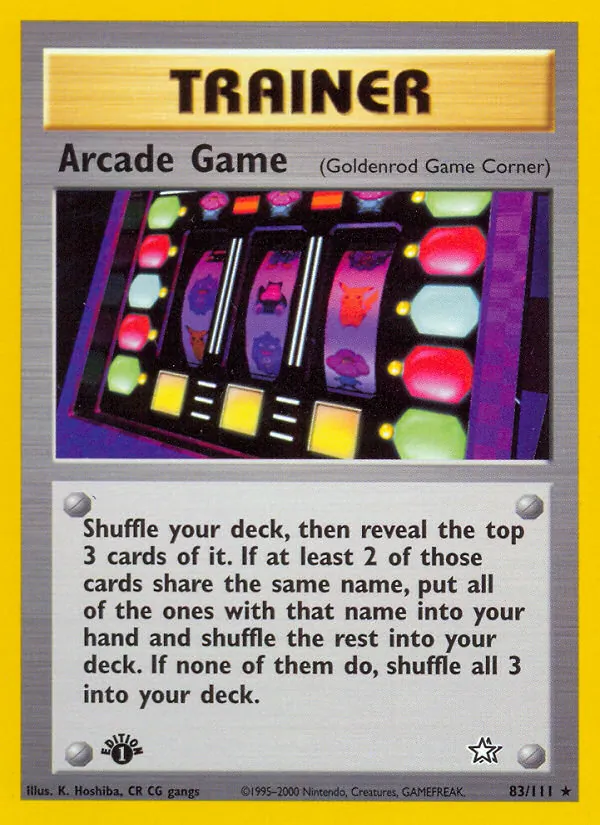 Arcade Game (Goldenrod Game Corner) — Neo Genesis #083/111
