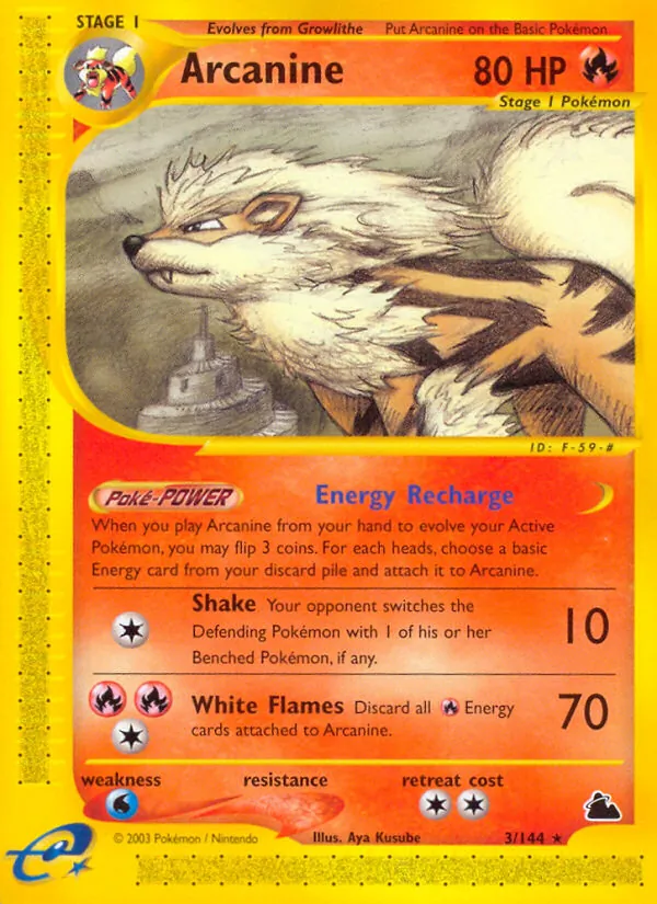 Arcanine (3) — Skyridge #003/144