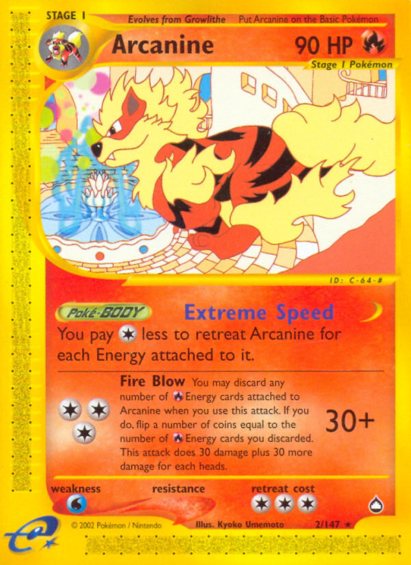 Arcanine — Aquapolis #002/147