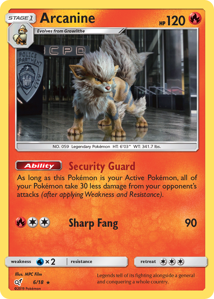 Arcanine — Detective Pikachu #6/18