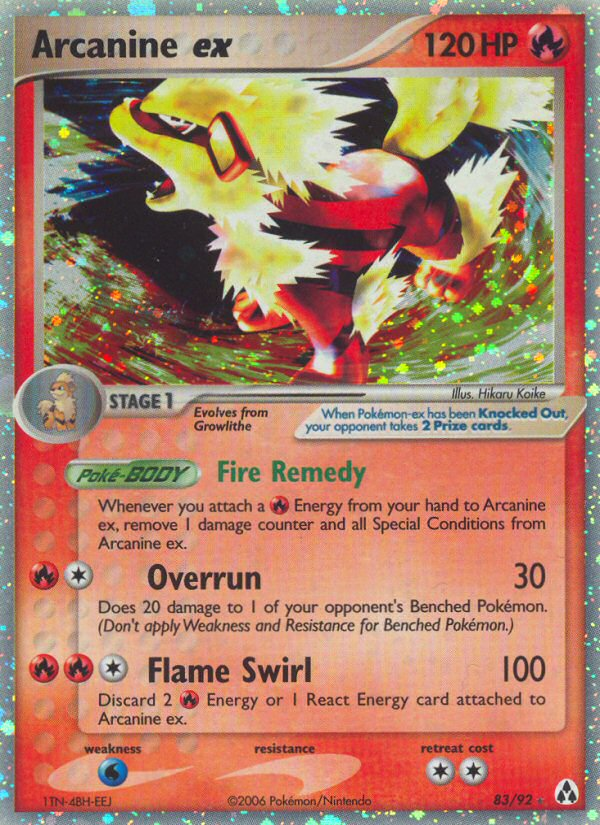Arcanine ex — Legend Maker #83/92