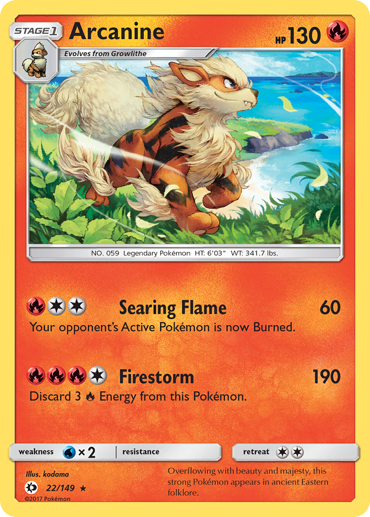 Arcanine — SM Base Set #22/149