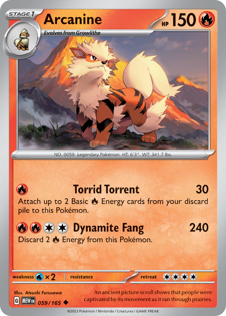 Arcanine — SV: Scarlet & Violet 151 #059/165