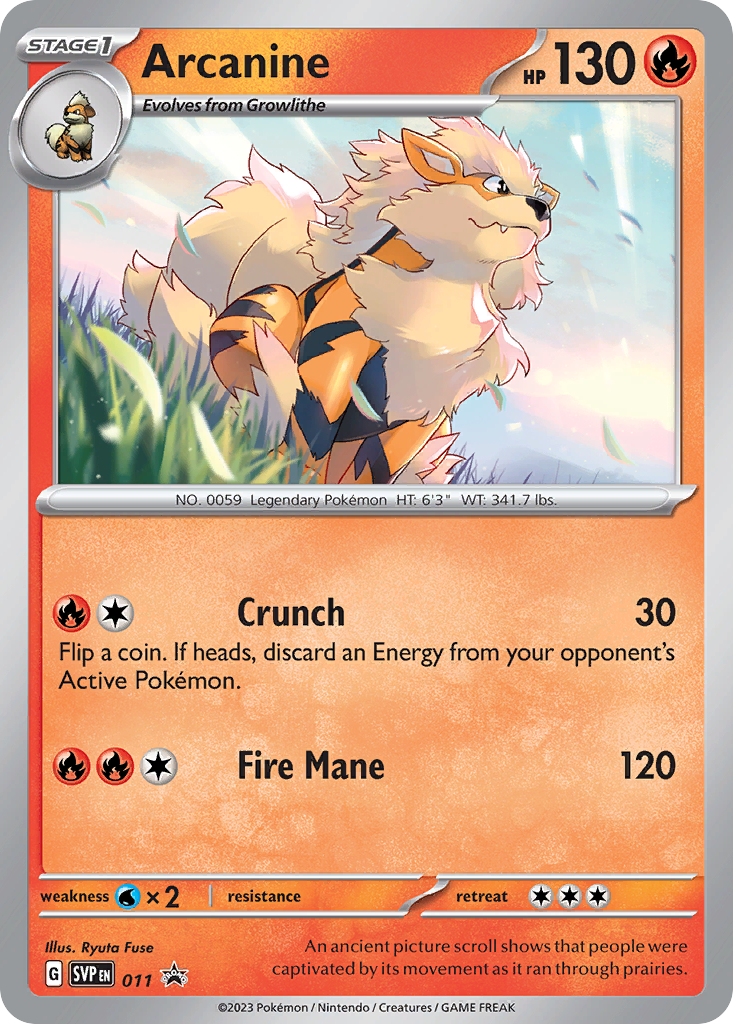 Arcanine — SV: Scarlet & Violet Promo Cards #011