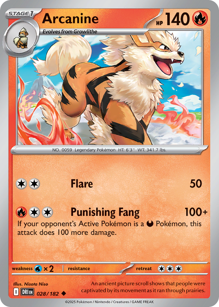 Arcanine — SV10: Destined Rivals #028/182