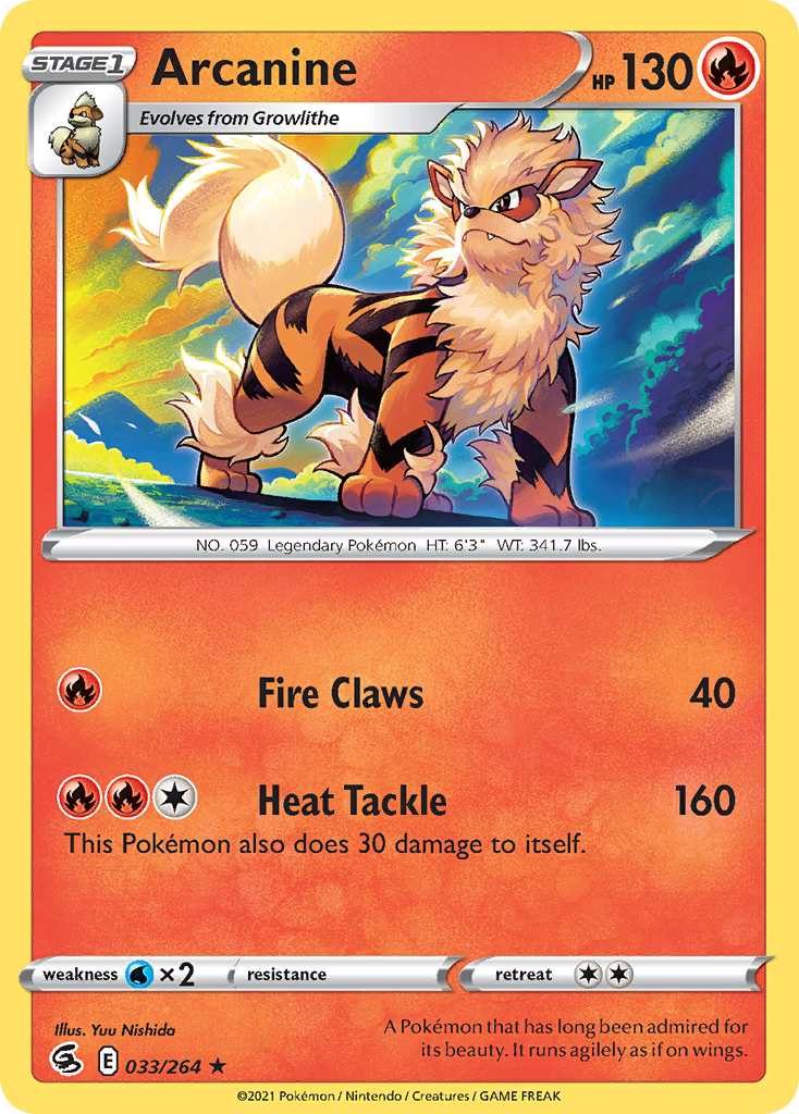 Arcanine — SWSH08: Fusion Strike #033/264