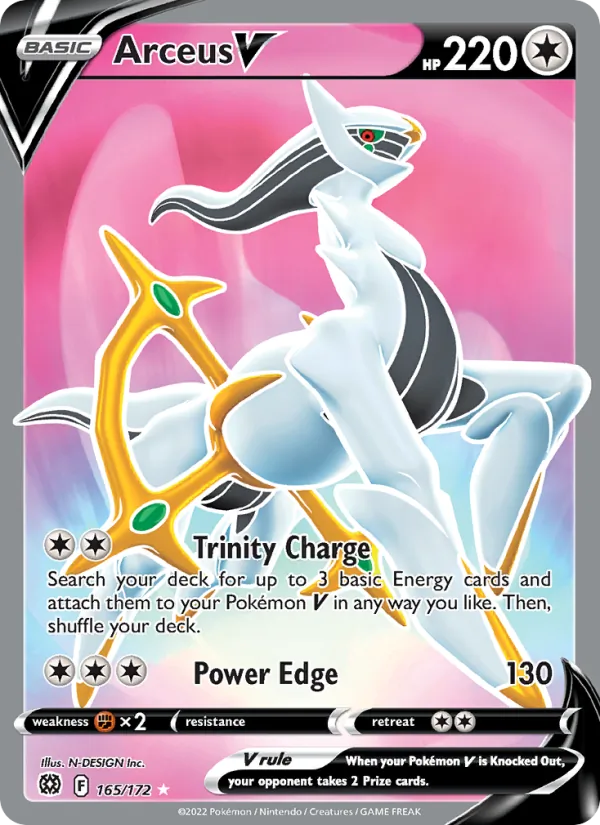 Arceus V (Full Art) — SWSH09: Brilliant Stars #165/172