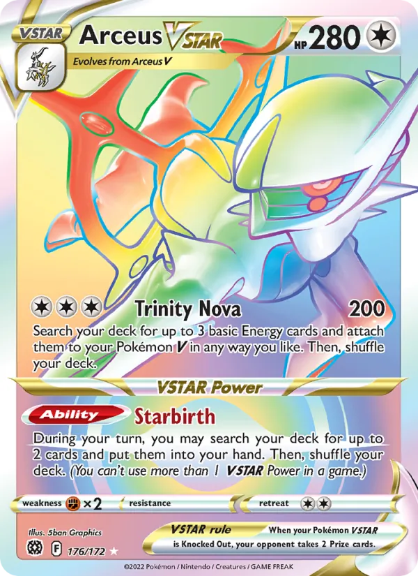 Arceus VSTAR (Secret) (176) — SWSH09: Brilliant Stars #176/172