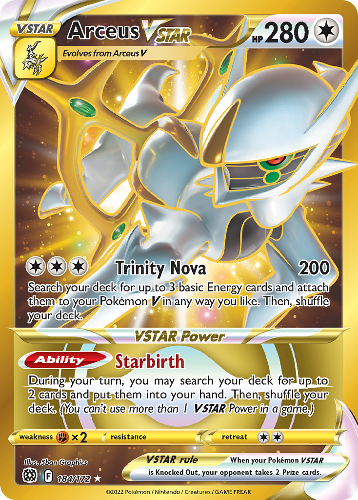 Arceus VSTAR (Secret) (184) — SWSH09: Brilliant Stars #184/172