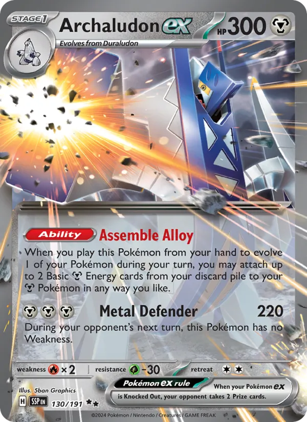 Archaludon ex (Surging Sparks Stamped) — Jumbo Cards #130/191