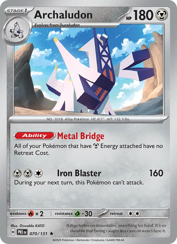 Archaludon (Master Ball Pattern) — SV: Prismatic Evolutions #070/131