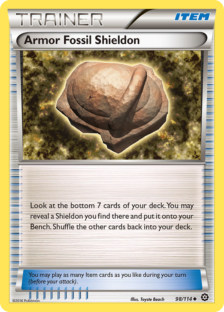 Armor Fossil Shieldon — XY - Steam Siege #98/114