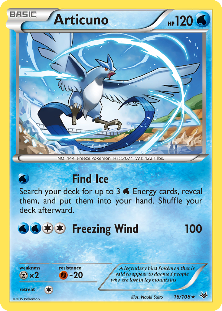 Articuno (16) — XY - Roaring Skies #16/108
