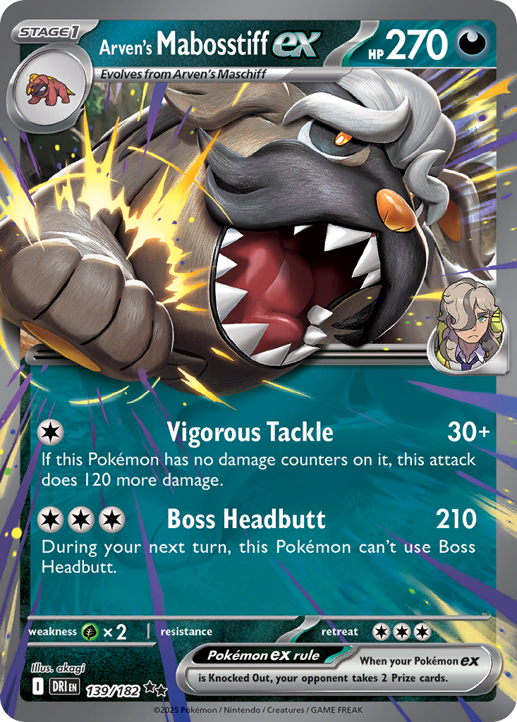 Arven's Mabosstiff ex — Prize Pack Series Cards #139/182