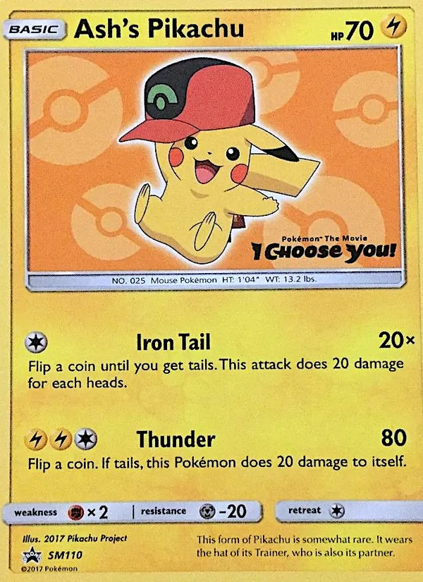 Ash's Pikachu — SM Promos #SM110