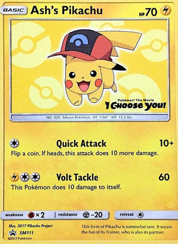 Ash's Pikachu — SM Promos #SM111