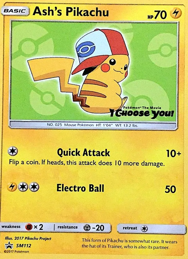 Ash's Pikachu — SM Promos #SM112