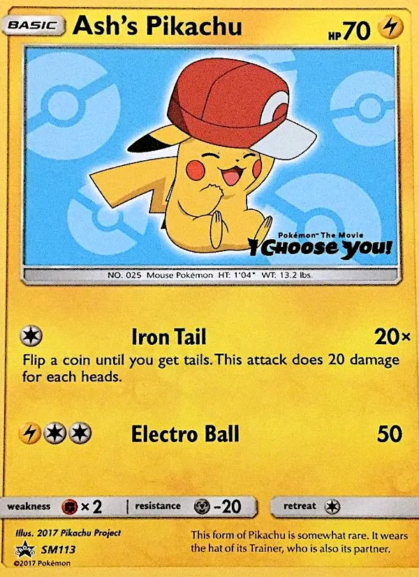Ash's Pikachu — SM Promos #SM113