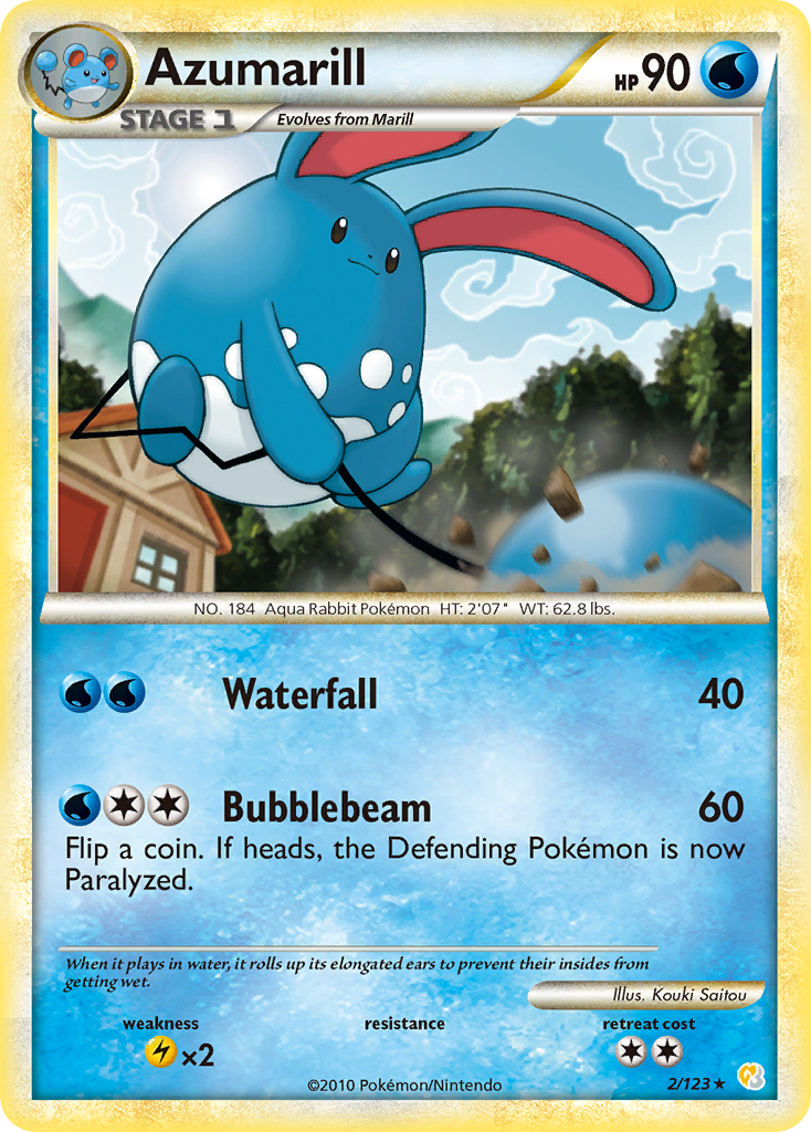 Azumarill — HeartGold SoulSilver #2/123