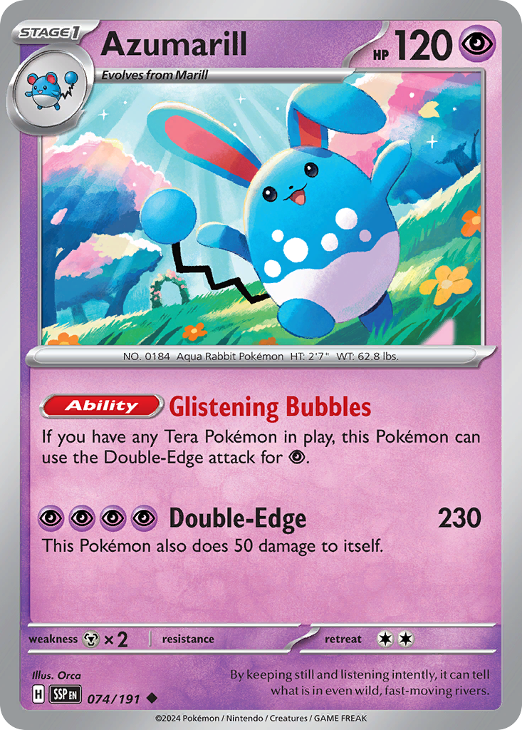 Azumarill — Prize Pack Series Cards #074/191