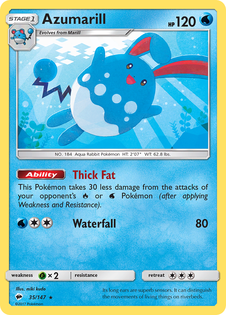 Azumarill — SM - Burning Shadows #35/147