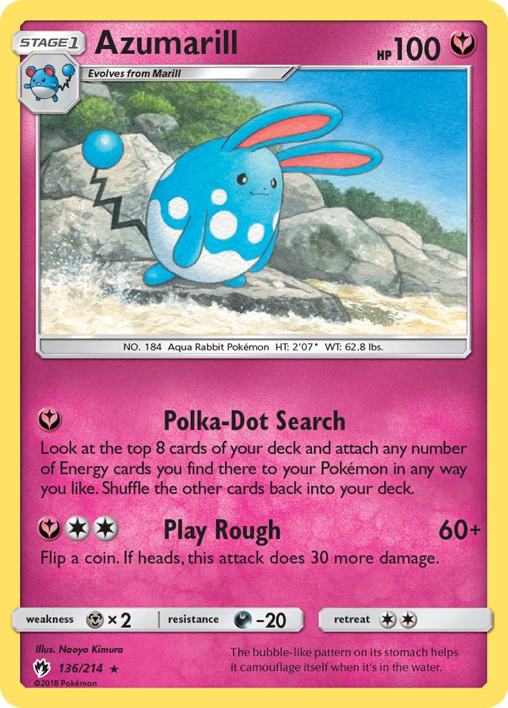 Azumarill — SM - Lost Thunder #136/214