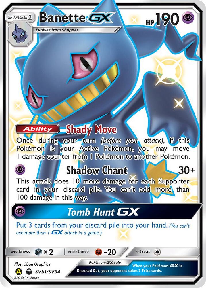 Banette GX — Hidden Fates: Shiny Vault #SV61/SV94