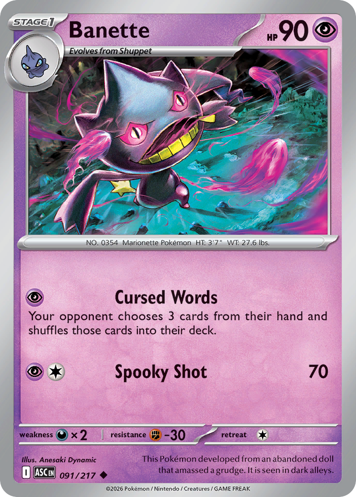 Banette — ME: Ascended Heroes #091/217