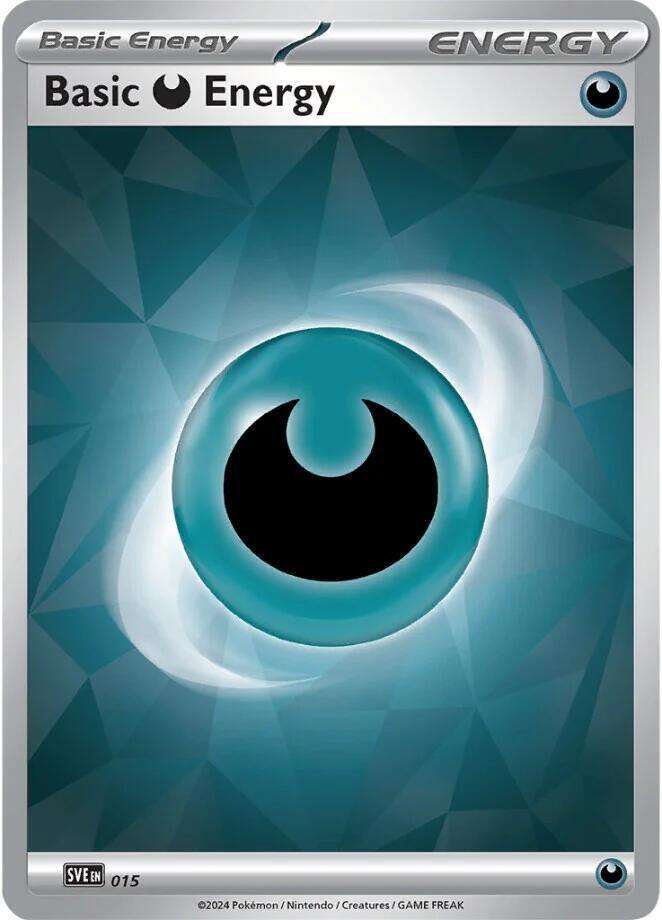 Basic Darkness Energy (Cracked Ice Holo) — SVE: Scarlet & Violet Energies #015