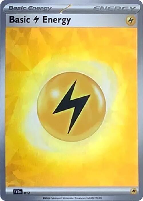 Basic Lightning Energy (Cracked Ice Holo) — SVE: Scarlet & Violet Energies #012