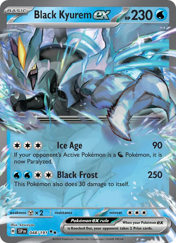 Black Kyurem ex (Surging Sparks Stamped) — Jumbo Cards #048/191