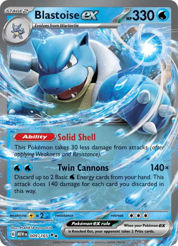 Blastoise ex — Jumbo Cards #009/165