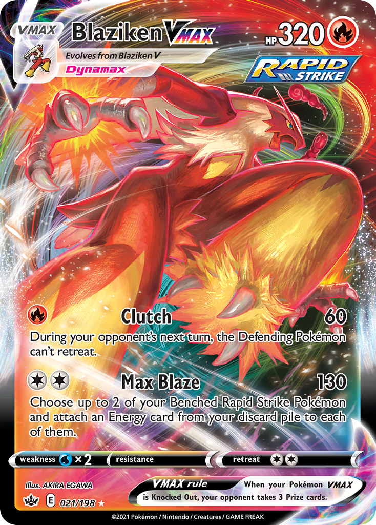 Blaziken VMAX — SWSH06: Chilling Reign #021/198