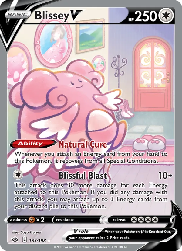 Blissey V (Alternate Full Art) — SWSH06: Chilling Reign #183/198