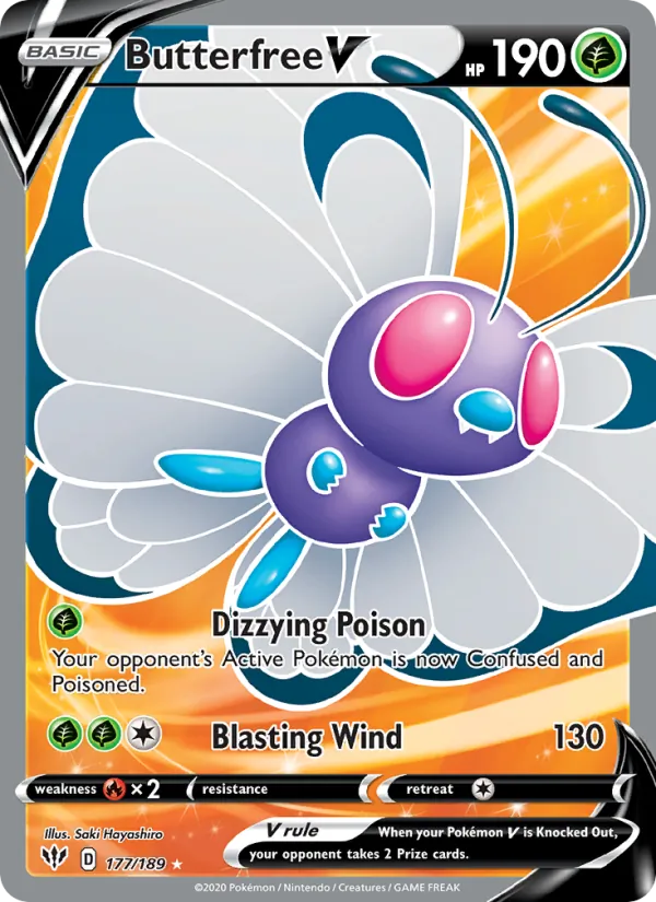 Butterfree V (Full Art) — SWSH03: Darkness Ablaze #177/189