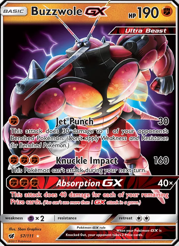 Buzzwole GX — SM - Crimson Invasion #57/111