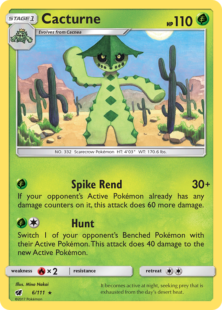 Cacturne — SM - Crimson Invasion #6/111