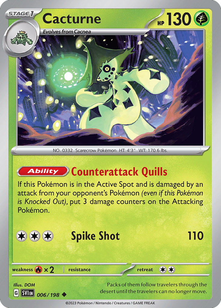 Cacturne — SV01: Scarlet & Violet Base Set #006/198