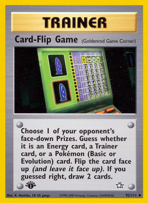 Card-Flip Game (Goldenrod Game Corner) — Neo Genesis #092/111