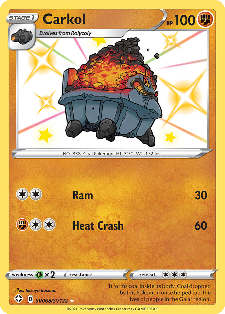 Carkol — Shining Fates: Shiny Vault #SV068/SV122