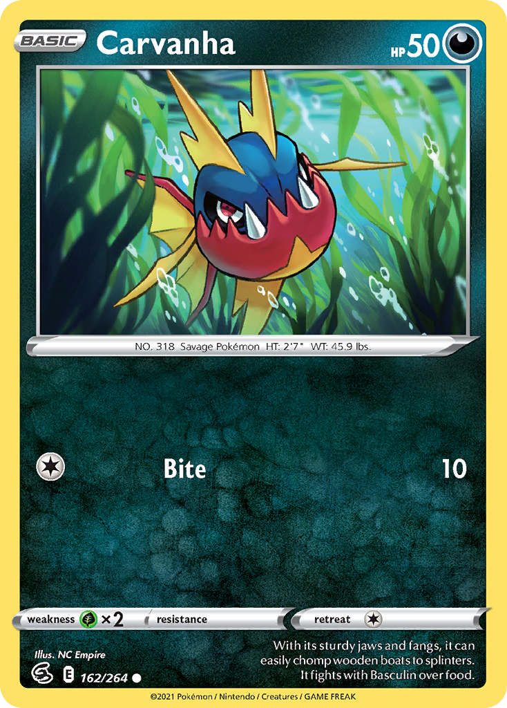 Carvanha — SWSH08: Fusion Strike #162/264