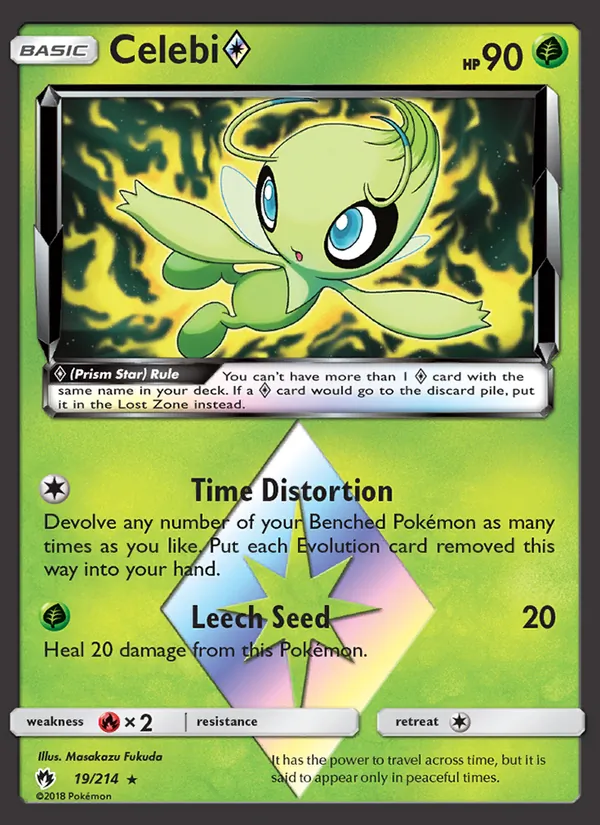Celebi Prism Star — SM - Lost Thunder #19/214