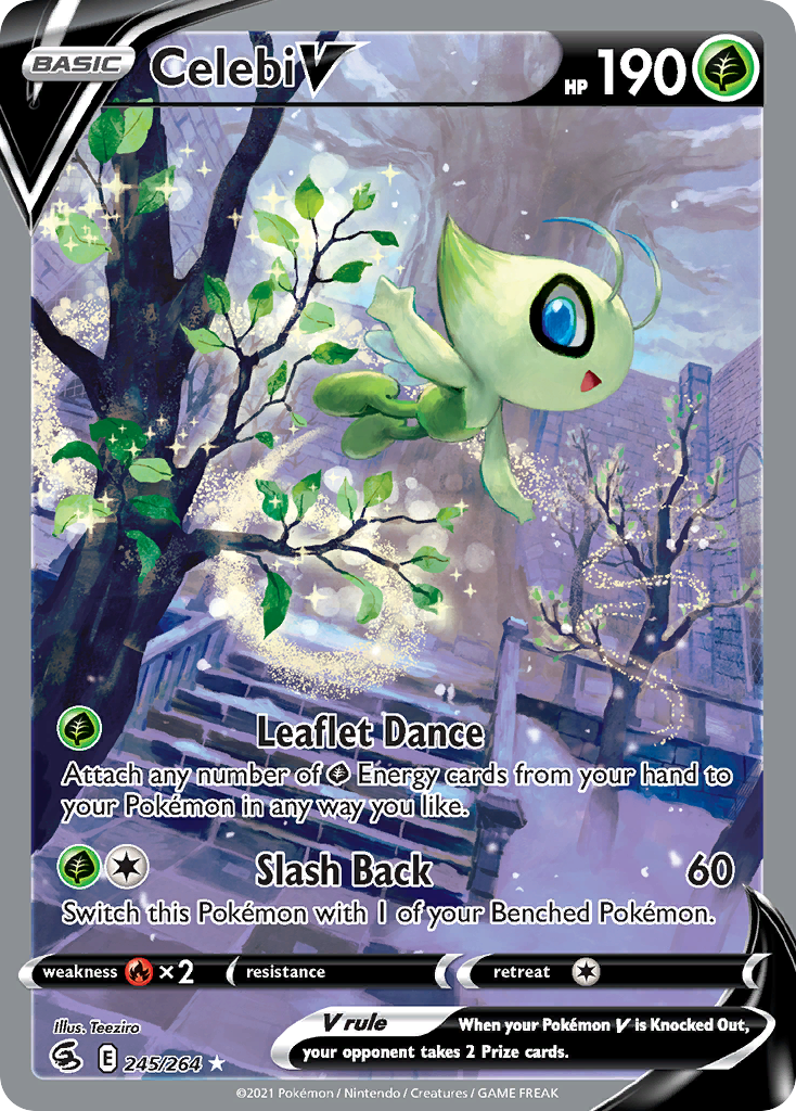 Celebi V (Alternate Full Art) — SWSH08: Fusion Strike #245/264
