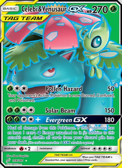 Celebi & Venusaur GX (Full Art)