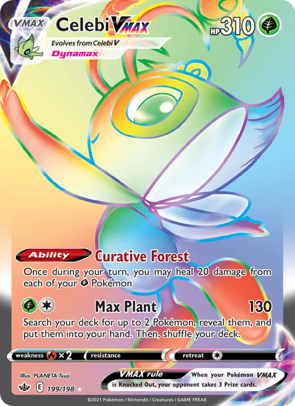 Celebi VMAX (Secret) — SWSH06: Chilling Reign #199/198